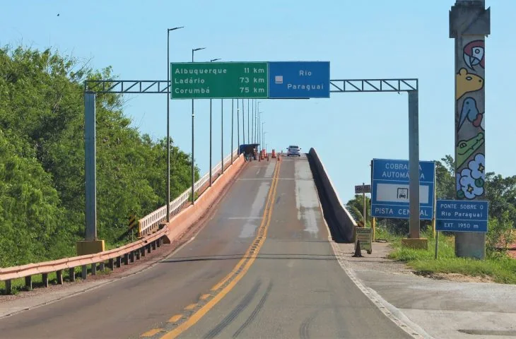 Ponte sobre o Rio Paraguai na BR-262, em Corumbá. Imagem de arquivo.